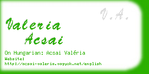 valeria acsai business card