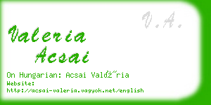 valeria acsai business card